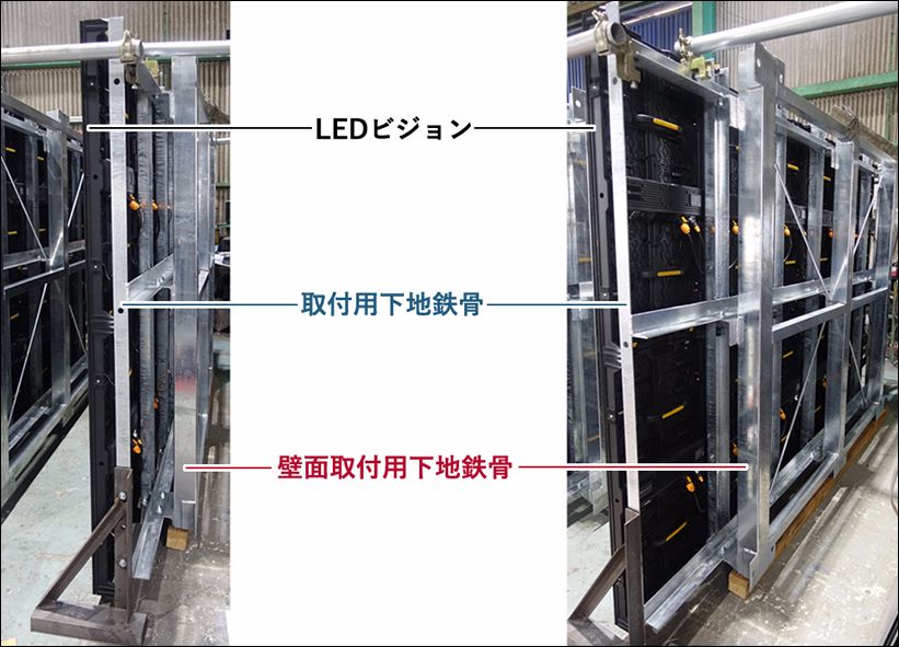 LEDビジョン鉄骨写真